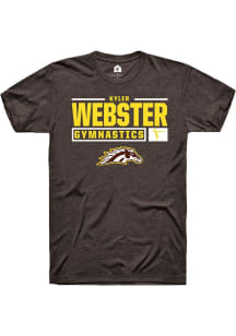 Kyler Webster  Western Michigan Broncos Brown Rally NIL Stacked Box Short Sleeve T Shirt
