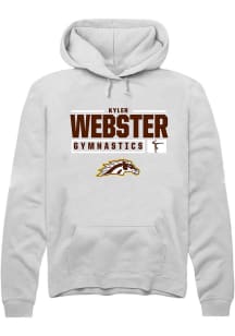 Kyler Webster  Rally Western Michigan Broncos Mens White NIL Stacked Box Long Sleeve Hoodie