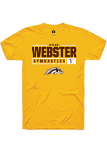 Kyler Webster  Western Michigan Broncos Gold Rally NIL Stacked Box Short Sleeve T Shirt