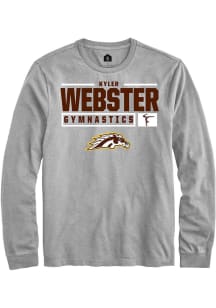 Kyler Webster  Western Michigan Broncos Grey Rally NIL Stacked Box Long Sleeve T Shirt