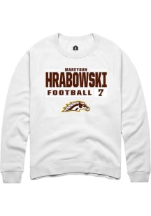 Mareyohn Hrabowski  Rally Western Michigan Broncos Mens White Football NIL Stacked Box Long Sleeve..