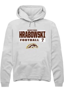 Mareyohn Hrabowski  Rally Western Michigan Broncos Mens White Football NIL Stacked Box Long Sleeve..