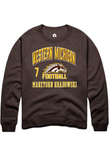 Mareyohn Hrabowski  Rally Western Michigan Broncos Mens Brown Football NIL Arch Logo Long Sleeve C..