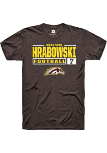 Mareyohn Hrabowski  Western Michigan Broncos Brown Rally Football NIL Stacked Box Short Sleeve T S..