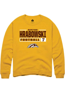 Mareyohn Hrabowski  Rally Western Michigan Broncos Mens Gold Football NIL Stacked Box Long Sleeve..
