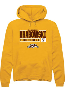 Mareyohn Hrabowski  Rally Western Michigan Broncos Mens Gold Football NIL Stacked Box Long Sleeve..