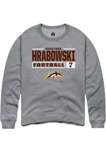 Mareyohn Hrabowski  Rally Western Michigan Broncos Mens Grey Football NIL Stacked Box Long Sleeve..
