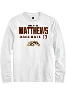 Marwynn Matthews  Western Michigan Broncos White Rally NIL Stacked Box Long Sleeve T Shirt