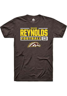 Mason Reynolds  Western Michigan Broncos Brown Rally Football NIL Stacked Box Short Sleeve T Shirt