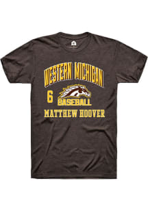 Matthew Hoover  Western Michigan Broncos Brown Rally NIL Arch Logo Short Sleeve T Shirt