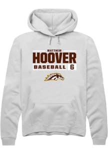 Matthew Hoover  Rally Western Michigan Broncos Mens White NIL Stacked Box Long Sleeve Hoodie
