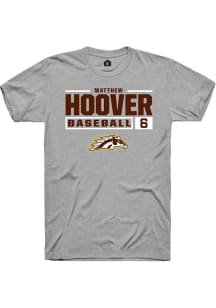 Matthew Hoover  Western Michigan Broncos Grey Rally NIL Stacked Box Short Sleeve T Shirt