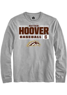 Matthew Hoover  Western Michigan Broncos Grey Rally NIL Stacked Box Long Sleeve T Shirt