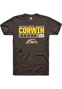 Oscar Corwin  Western Michigan Broncos Brown Rally NIL Stacked Box Short Sleeve T Shirt