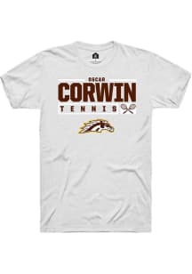 Oscar Corwin  Western Michigan Broncos White Rally NIL Stacked Box Short Sleeve T Shirt