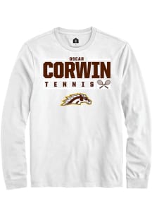 Oscar Corwin  Western Michigan Broncos White Rally NIL Stacked Box Long Sleeve T Shirt