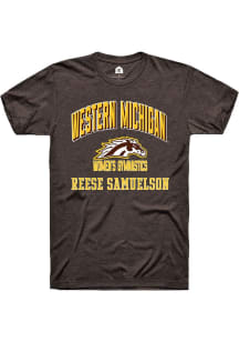 Reese Samuelson  Western Michigan Broncos Brown Rally NIL Arch Logo Short Sleeve T Shirt