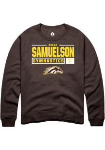 Reese Samuelson  Rally Western Michigan Broncos Mens Brown NIL Stacked Box Long Sleeve Crew Sweats..
