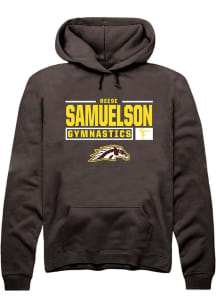 Reese Samuelson  Rally Western Michigan Broncos Mens Brown NIL Stacked Box Long Sleeve Hoodie