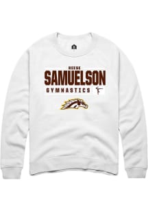 Reese Samuelson  Rally Western Michigan Broncos Mens White NIL Stacked Box Long Sleeve Crew Sweats..