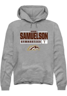 Reese Samuelson  Rally Western Michigan Broncos Mens Grey NIL Stacked Box Long Sleeve Hoodie