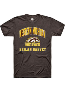 Reilan Garvey  Western Michigan Broncos Brown Rally NIL Arch Logo Short Sleeve T Shirt