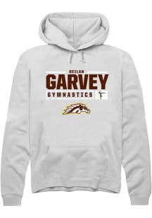 Reilan Garvey  Rally Western Michigan Broncos Mens White NIL Stacked Box Long Sleeve Hoodie