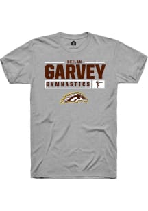Reilan Garvey  Western Michigan Broncos Grey Rally NIL Stacked Box Short Sleeve T Shirt