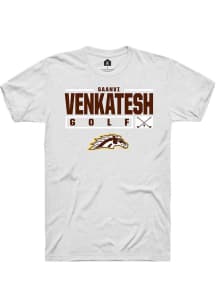 Saanvi Venkatesh  Western Michigan Broncos White Rally NIL Stacked Box Short Sleeve T Shirt