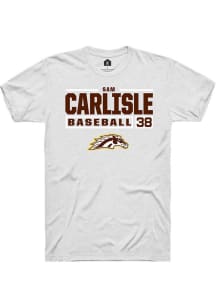 Sam Carlisle  Western Michigan Broncos White Rally NIL Stacked Box Short Sleeve T Shirt