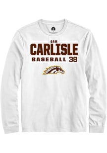 Sam Carlisle  Western Michigan Broncos White Rally NIL Stacked Box Long Sleeve T Shirt