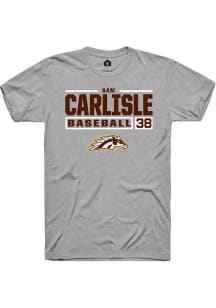 Sam Carlisle  Western Michigan Broncos Grey Rally NIL Stacked Box Short Sleeve T Shirt