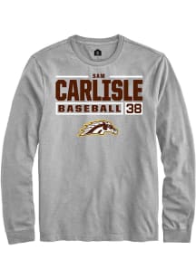 Sam Carlisle  Western Michigan Broncos Grey Rally NIL Stacked Box Long Sleeve T Shirt