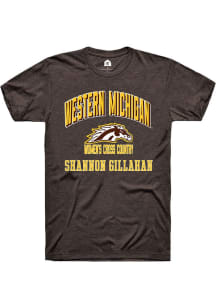 Shannon Gillahan  Western Michigan Broncos Brown Rally NIL Arch Logo Short Sleeve T Shirt