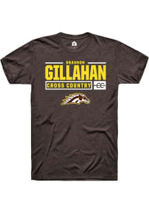 Shannon Gillahan  Western Michigan Broncos Brown Rally NIL Stacked Box Short Sleeve T Shirt