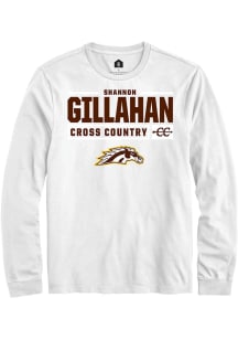 Shannon Gillahan  Western Michigan Broncos White Rally NIL Stacked Box Long Sleeve T Shirt