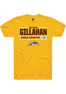 Shannon Gillahan  Western Michigan Broncos Gold Rally NIL Stacked Box Short Sleeve T Shirt