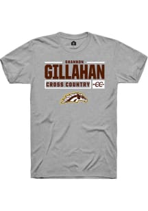 Shannon Gillahan  Western Michigan Broncos Grey Rally NIL Stacked Box Short Sleeve T Shirt