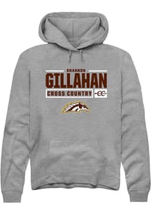 Shannon Gillahan  Rally Western Michigan Broncos Mens Grey NIL Stacked Box Long Sleeve Hoodie