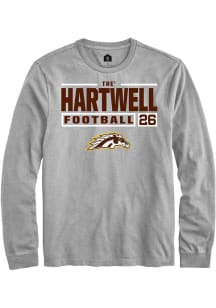Tre' Hartwell  Western Michigan Broncos Grey Rally Football NIL Stacked Box Long Sleeve T Shirt