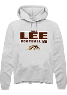 Tyson Lee  Rally Western Michigan Broncos Mens White Football NIL Stacked Box Long Sleeve Hoodie