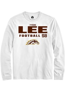 Tyson Lee  Western Michigan Broncos White Rally Football NIL Stacked Box Long Sleeve T Shirt