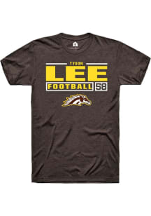 Tyson Lee  Western Michigan Broncos Brown Rally Football NIL Stacked Box Short Sleeve T Shirt