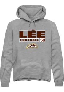 Tyson Lee  Rally Western Michigan Broncos Mens Grey Football NIL Stacked Box Long Sleeve Hoodie