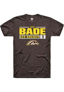 Zach Bade  Western Michigan Broncos Brown Rally NIL Stacked Box Short Sleeve T Shirt