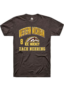 Zach Nehring  Western Michigan Broncos Brown Rally NIL Arch Logo Short Sleeve T Shirt