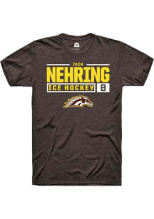 Zach Nehring  Western Michigan Broncos Brown Rally NIL Stacked Box Short Sleeve T Shirt