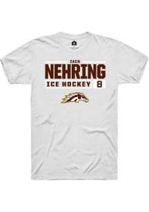 Zach Nehring  Western Michigan Broncos White Rally NIL Stacked Box Short Sleeve T Shirt