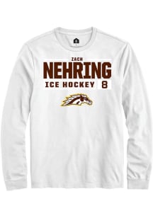 Zach Nehring  Western Michigan Broncos White Rally NIL Stacked Box Long Sleeve T Shirt
