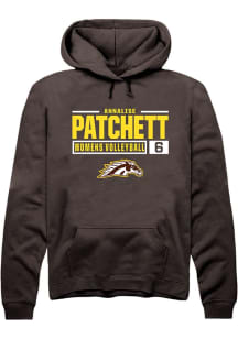 Annalise Patchett  Rally Western Michigan Broncos Mens Brown NIL Stacked Box Long Sleeve Hoodie